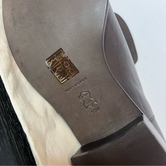 Tory Burch Women's 10M Chelsea Smooth Calf Leather Boot New With Box Brown Coco - Picture 11 of 16